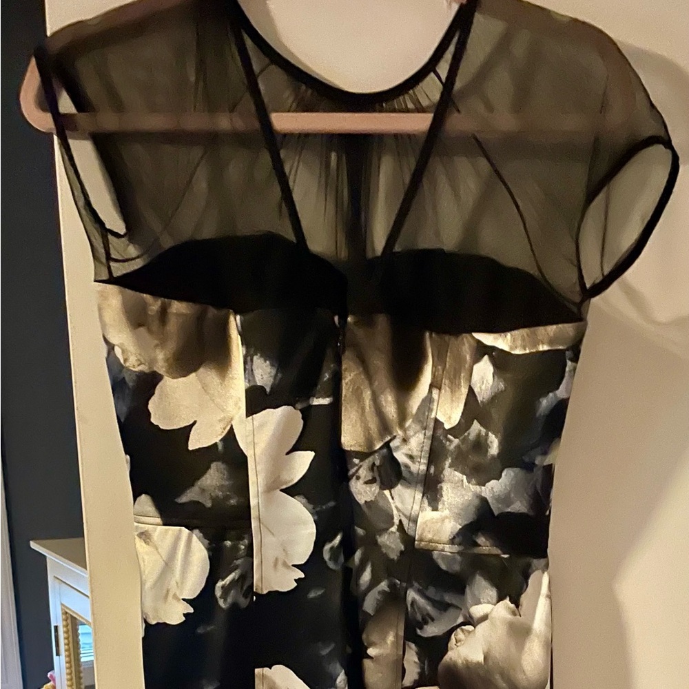 Elegant Black and Cream Floral Jumpsuit